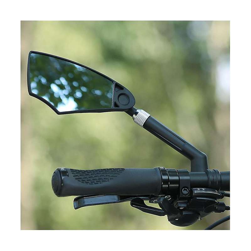 Telescopic Blue Glass Rear View Mirror Dual 360 Lens Frame Rotation Base Scale Adjust Pitch Angle