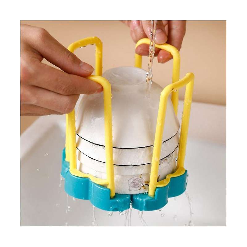 Telescopic Drain Bowl Rack Kitchen Drain Bowl Rack Rotary Telescopic Bowl Rack Plastic Dish Storage