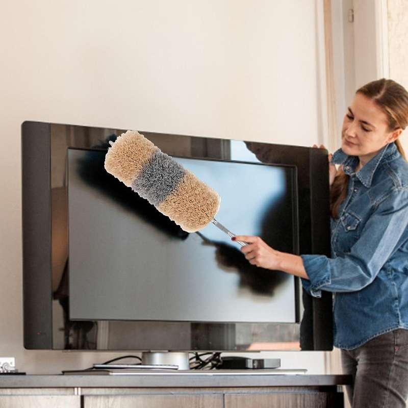 Telescopic Duster - Effective Dust Catcher with Special Microfiber - Bamboo Handle - Made From Moso