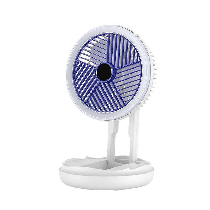 Telescopic Folding Charging Fan Portable Wireless Home Outdoor Mute Multi-functional Led Small Fan