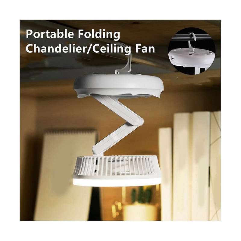 Telescopic Folding Charging Fan Portable Wireless Home Outdoor Mute Multi-functional Led Small Fan