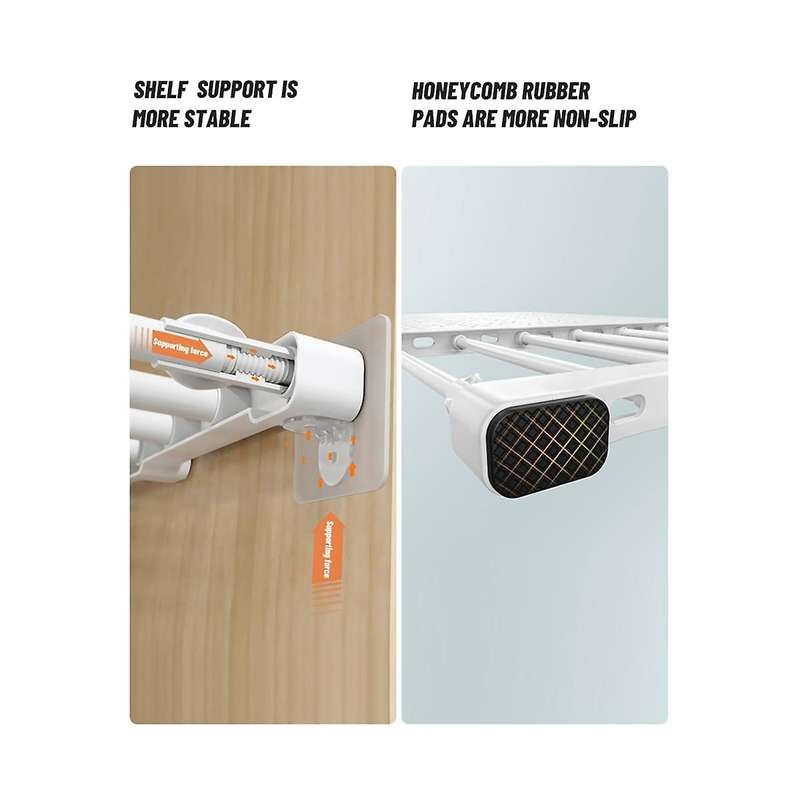 Telescopic Shelf Shelves Closet Wardrobe Organizers Storage Shelves Racks Wall Mount Racks Organiza