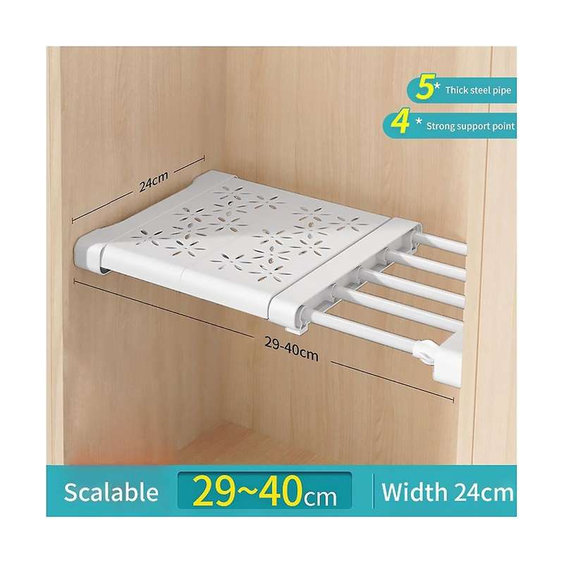 Telescopic Shelf Shelves Closet Wardrobe Organizers Storage Shelves Racks Wall Mount Racks Organiza