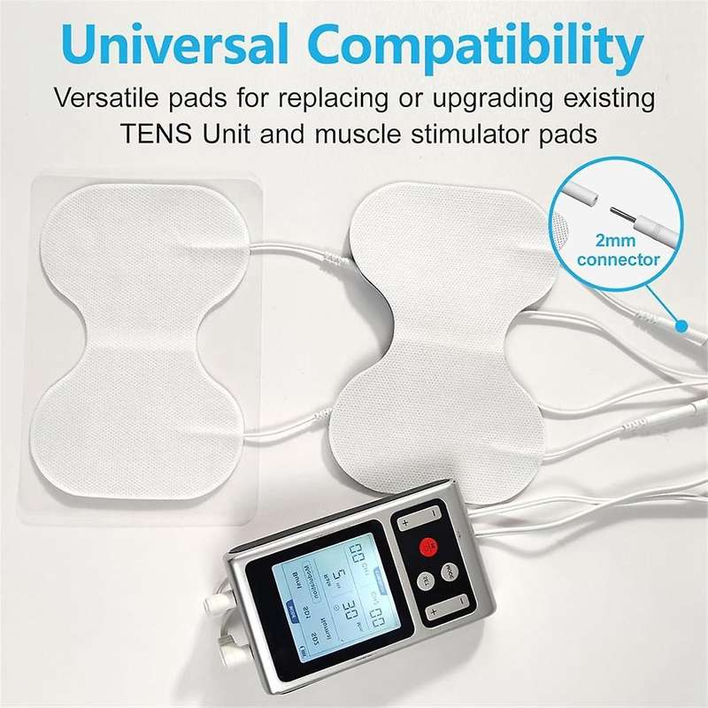 TENS Unit Replacement Pads - 4.5x6In Butterfly Shaped Electrode Pads Universal Compatibility, Pack o