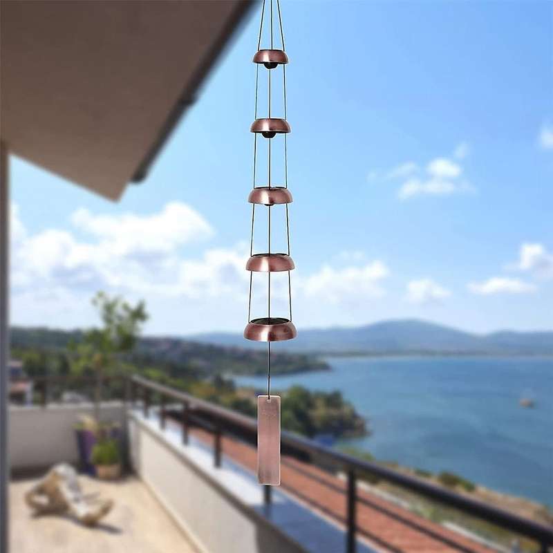 Temple Wind Bell - Memorial Bell Wind Chime for Unique Gift, Feng Shui Wind Chime for Outdoor Decor