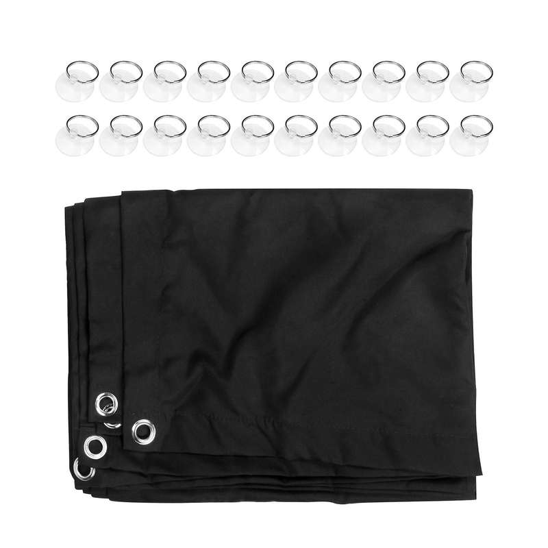 Temporary Blackout Blind Curtain for Window Adjustable Sucker Shade Drape Thermal Insulated Noise R