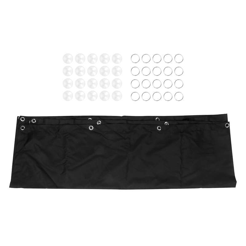 Temporary Blackout Blind Curtain for Window Adjustable Sucker Shade Drape Thermal Insulated Noise R