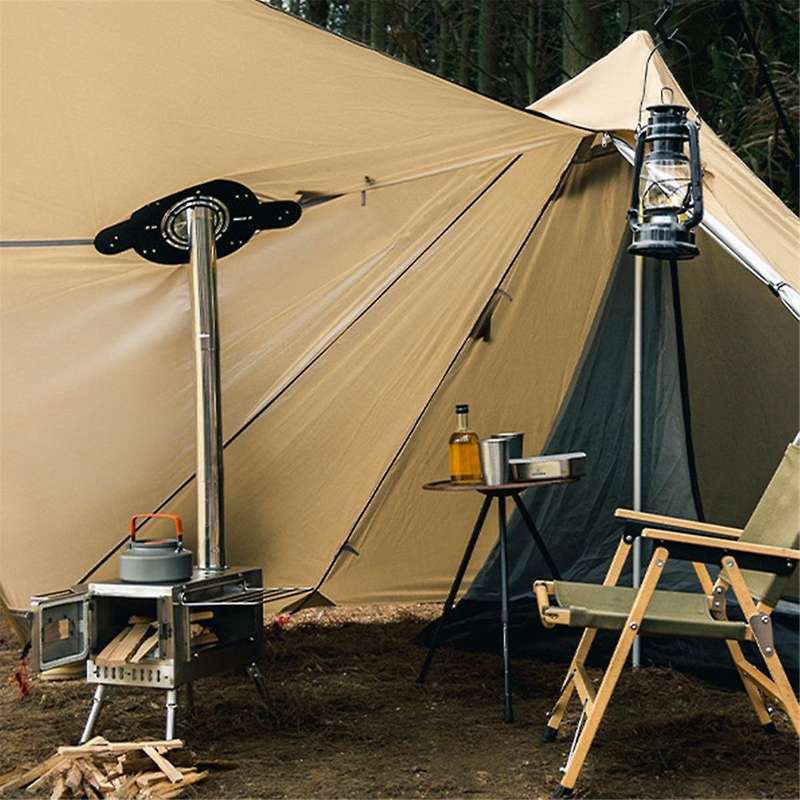 Tent Stove Jack Pipe Vent Fireproof Protection Camping Stove Jack for Firewood Stove for Outdoor Fir
