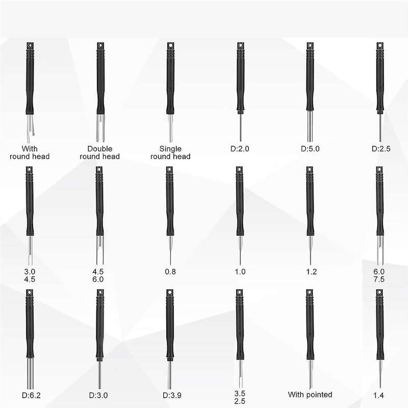 Terminal Removal Tool Kit, 18PC Pin Extractor Tool Set Depinning Tool, Auto Electrical Wire Connecto