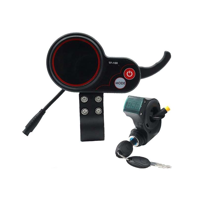Tf-100 Display Dashboard 6pin+3pin Ignition Lock Key Scooter Skateboard Speedometer for Electric Sco