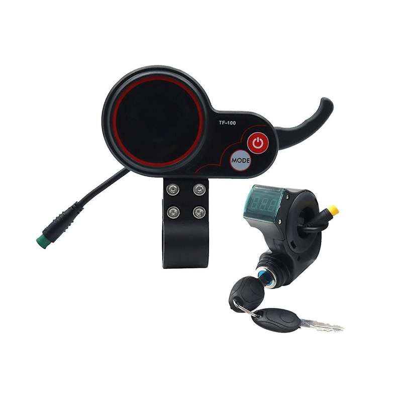 Tf-100 Display Dashboard 5pin+3pin Ignition Lock Key Scooter Skateboard Speedometer for Electric Sco