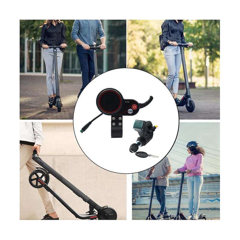 Tf-100 Display Dashboard 5pin+3pin Ignition Lock Key Scooter Skateboard Speedometer for Electric Sco