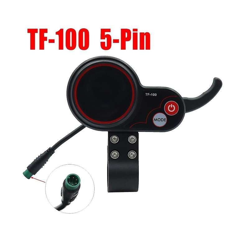Tf-100 Display Dashboard 5pin+3pin Ignition Lock Key Scooter Skateboard Speedometer for Electric Sco