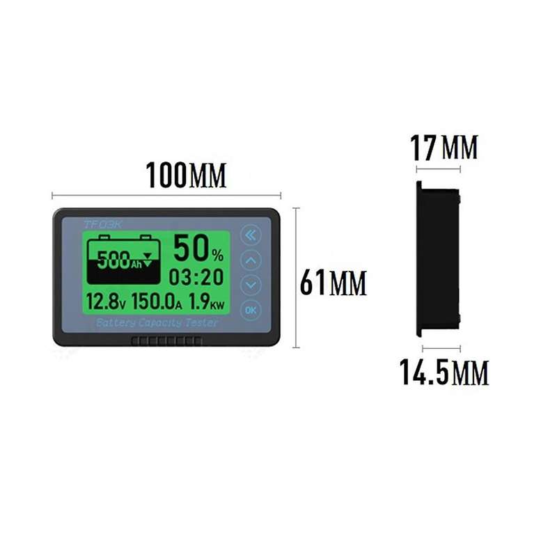 Tf03k Coulomb Meter Battery Capacity Indicator Voltage Current Display Lead Acid Battery Detector 8