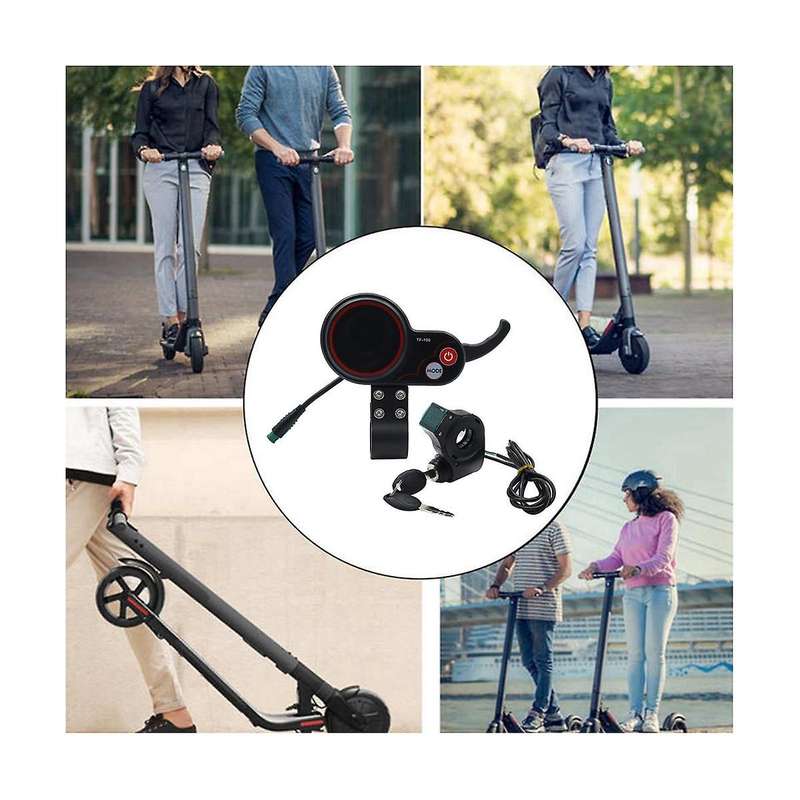Tf-100 Display Dashboard 5pin+ignition Lock Key Long Cable Scooter Speedometer for Electric Scooter