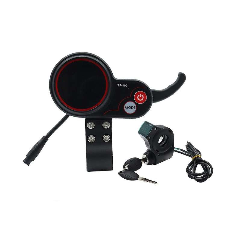 Tf-100 Display Dashboard 6pin+ignition Lock Key Long Cable Scooter Speedometer for Electric Scooter
