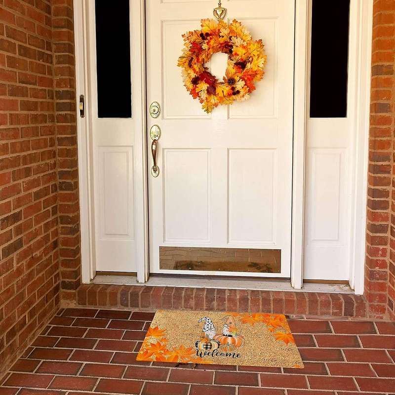 Thanksgiving Doormat Fall Autumn Door Mat Home Carpet Pumpkin Floor Front Door Floor Mat Decoration