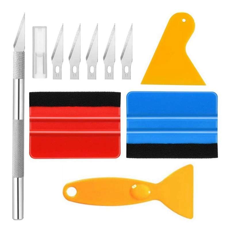 The 10 Piece Scraper Tool Kit Is Suitable for Installing Car Window Films, Wallpapers, and Decals