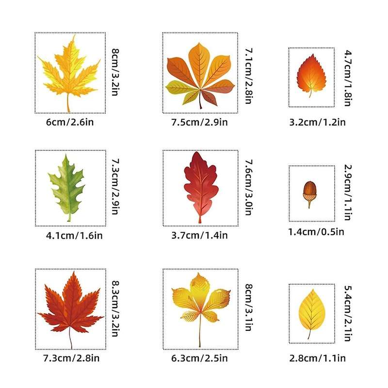 Thanksgiving Window Sticker Double-sided Autumn Window Clings Decals for Fall Harvest Diy Festival