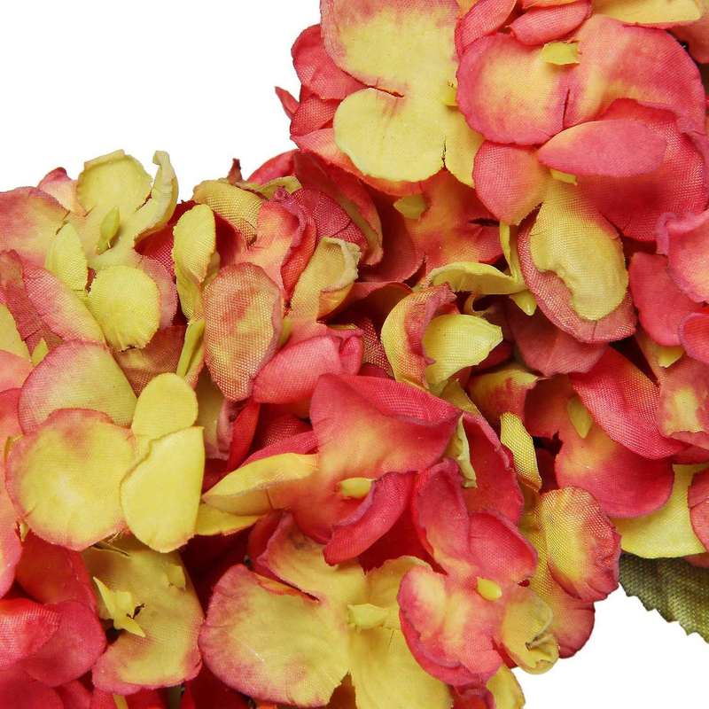 Thanksgiving Wreath for Front Door Hanging Ornament Autumn Theme Door Wreath Fall Hydrangea Bowknot