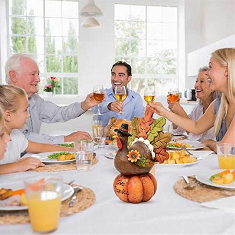 Thanksgiving Table Decor Fall Figurine Tabletop Resin Pumpkin Decorations Party Autumn Ornaments for