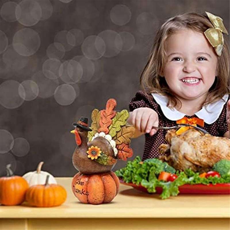 Thanksgiving Table Decor Fall Figurine Tabletop Resin Pumpkin Decorations Party Autumn Ornaments for