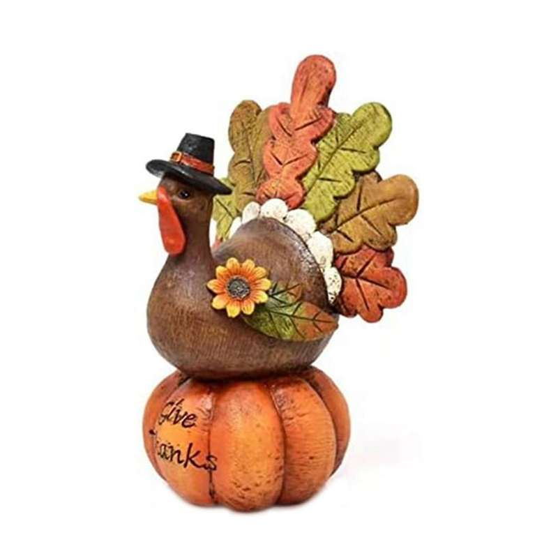 Thanksgiving Table Decor Fall Figurine Tabletop Resin Pumpkin Decorations Party Autumn Ornaments for