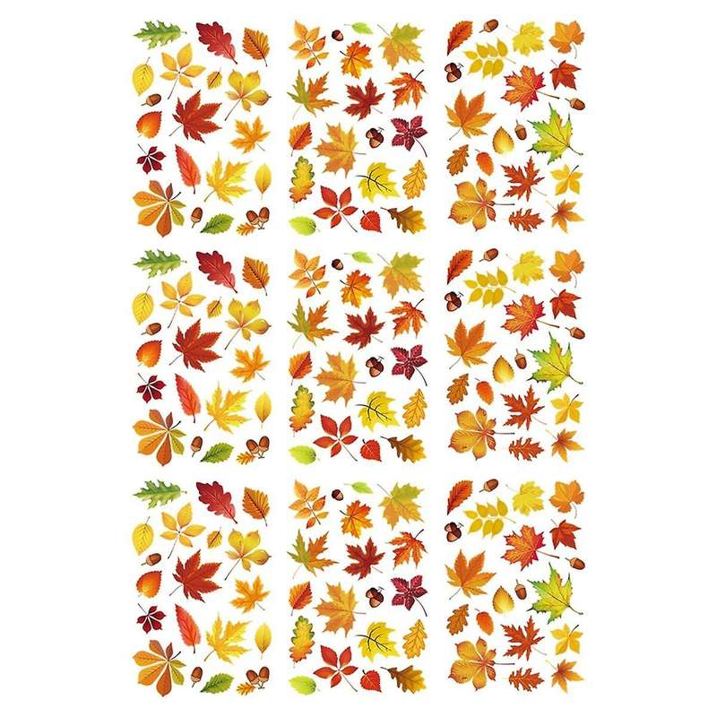 Thanksgiving Window Sticker Double-Sided Autumn Window Clings Decals for Fall Harvest DIY Festival H