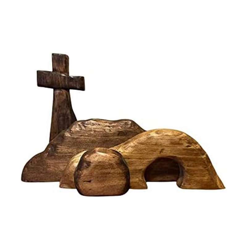The Empty Tomb Easter Scene and , Wooden Easter Tomb Scene Decoration, Wood Easter Rebirth Decor