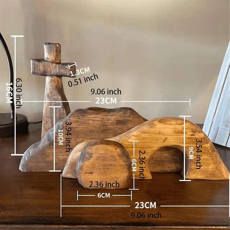 The Empty Tomb Easter Scene and Ornament Jesus Resurrection Scene Nativity Figurines Catholic Festiv