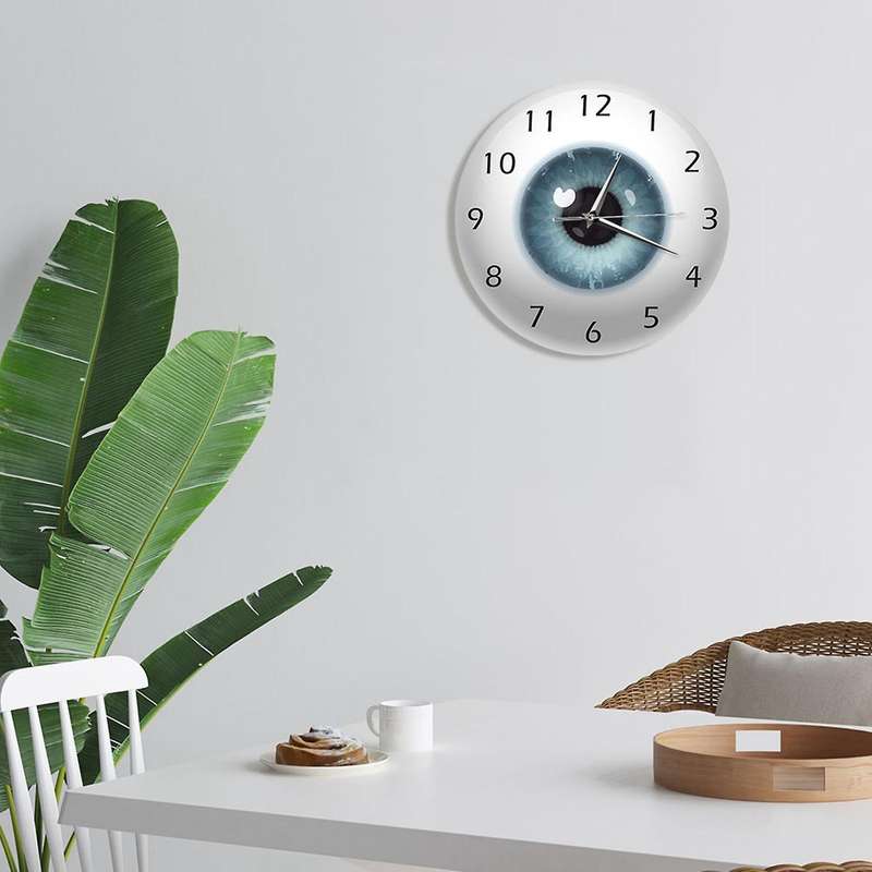 the Eye Eyeball with Beauty Contact Pupil Core Sight View Ophthalmology Mute Wall Clock Optical Stor