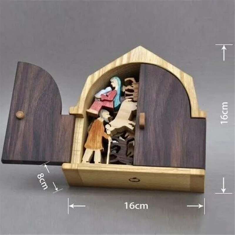 The Story Unique Nativity Set for Indoor, Nativity Scene Set & Figures, Story Decorations for Tablet