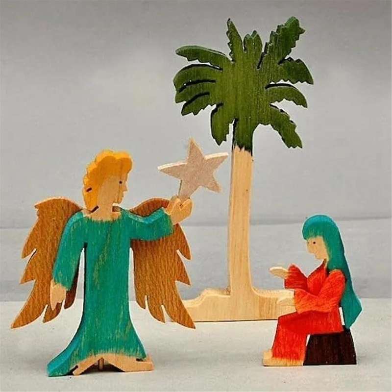 The Story Unique Nativity Set for Indoor, Nativity Scene Set & Figures, Story Decorations for Tablet