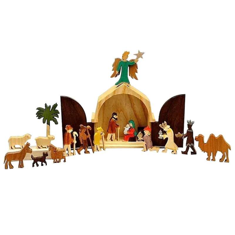 The Story Unique Nativity Set for Indoor, Nativity Scene Set & Figures, Story Decorations for Tablet