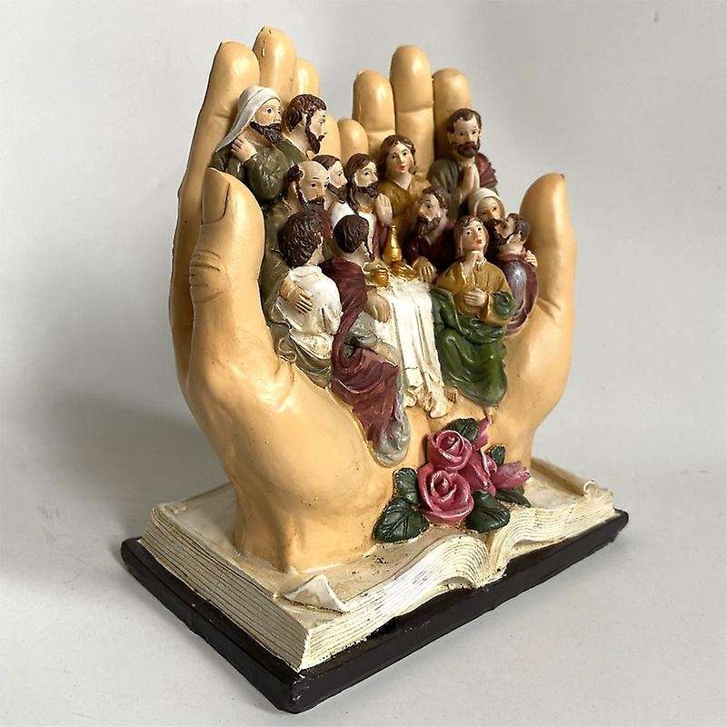 The Last Supper Scene and The 12 Disciples Religious Statue Christian Catholic Figurine Decor Decor