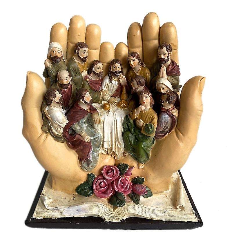 The Last Supper Scene and The 12 Disciples Religious Statue Christian Catholic Figurine Decor Decor