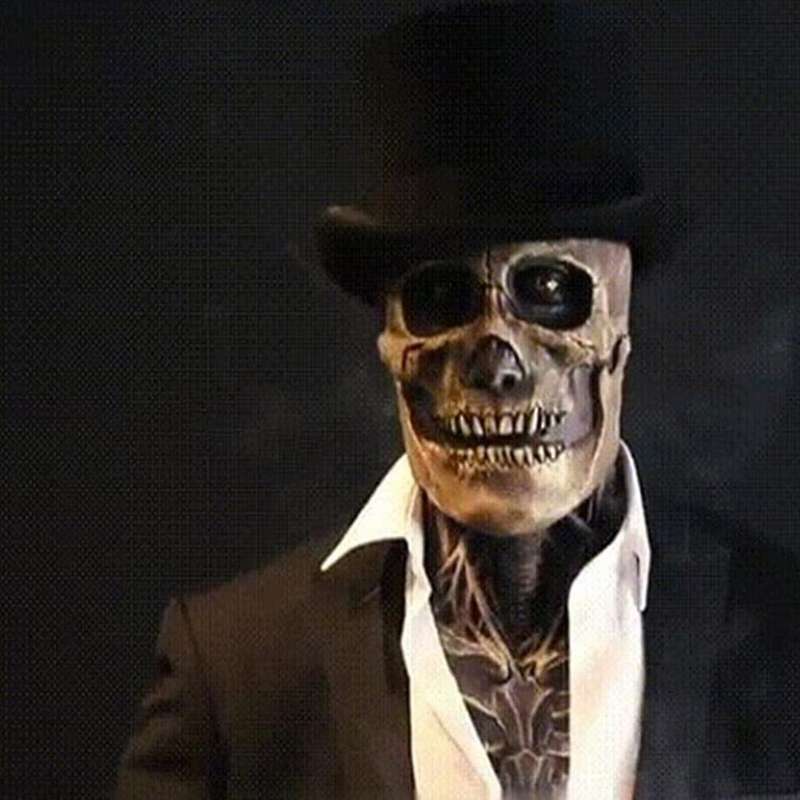 The Latest Skeleton Biochemical Mask for Halloween Party Cosplay Props Silicone Full Cover Head Cove