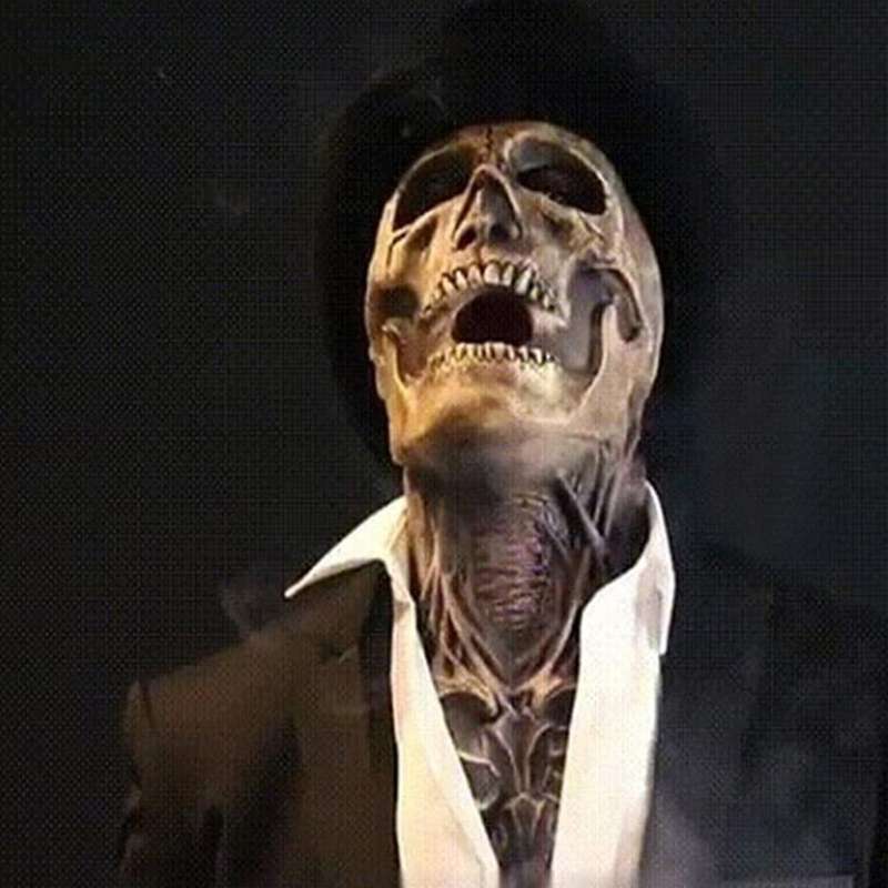 The Latest Skeleton Biochemical Mask for Halloween Party Cosplay Props Silicone Full Cover Head Cove
