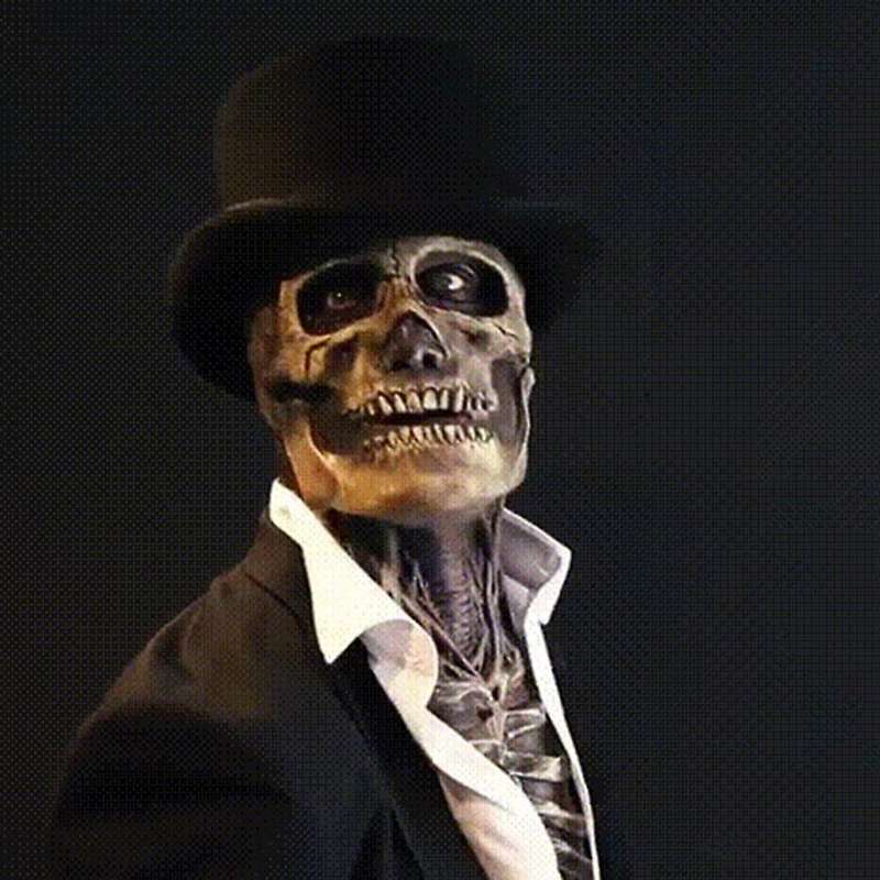 The Latest Skeleton Biochemical Mask for Halloween Party Cosplay Props Silicone Full Cover Head Cove