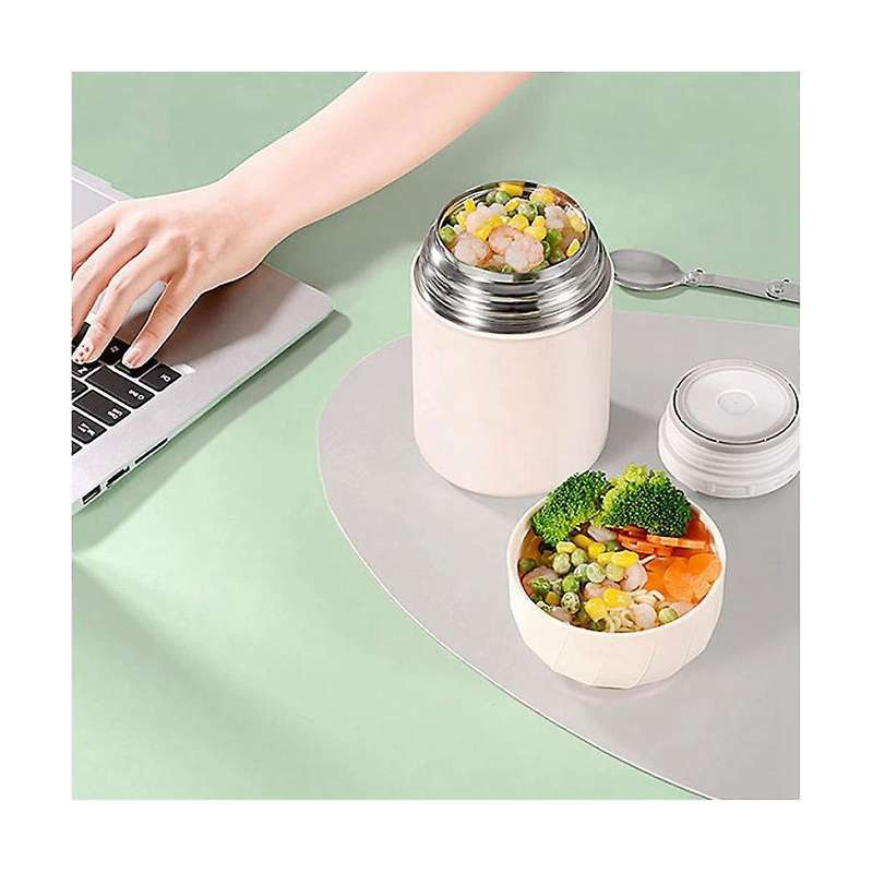 Thermal Container, 500ml Stainless Steel Warming Container, Food Thermal Lunch Box, Thermal Mug, Fo