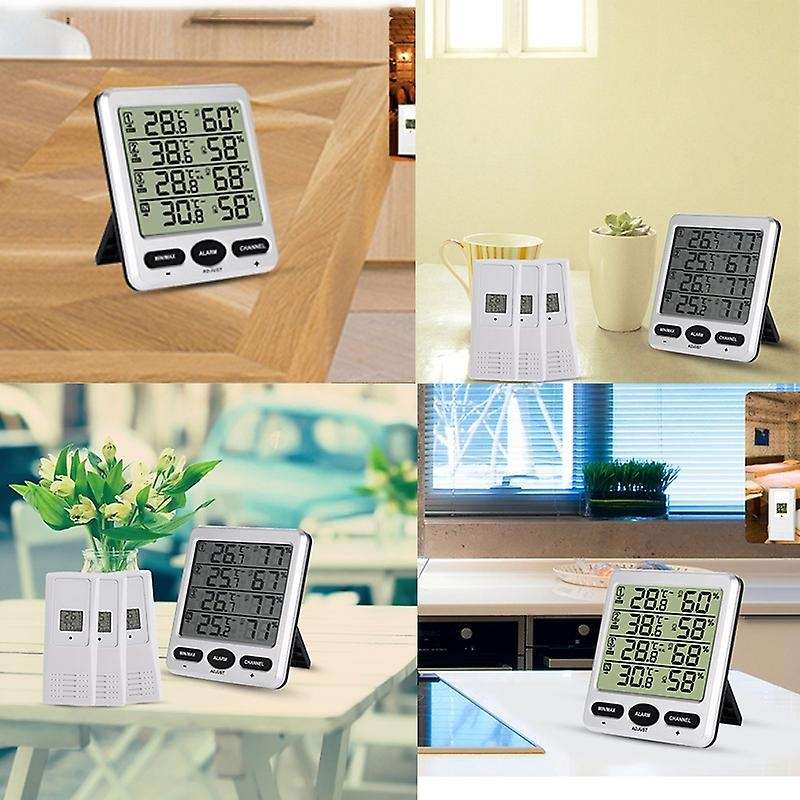 Thermometers and Hygrometers Indoor Outdoor High-Precision Thermometers with Three Remote Sensors