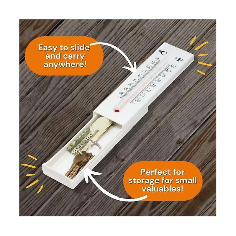 Thermometer Decorative Hide A Key Diversion Compartment Secret Storage Case Outdoor Compartment Con
