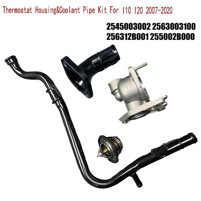Thermostat Housing&Coolant Pipe Kit for I10 I20 2007-2020 2545003002 2563003100 256312B001 255002B00