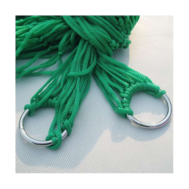 Thick Mesh Camping Hammock Nylon Rope Single Hammock Nylon Rope Hammock Mesh Hammock Outdoor Suppli