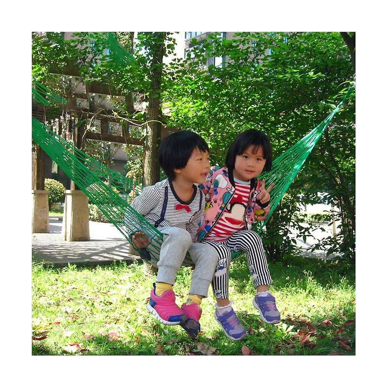 Thick Mesh Camping Hammock Nylon Rope Single Hammock Nylon Rope Hammock Mesh Hammock Outdoor Suppli