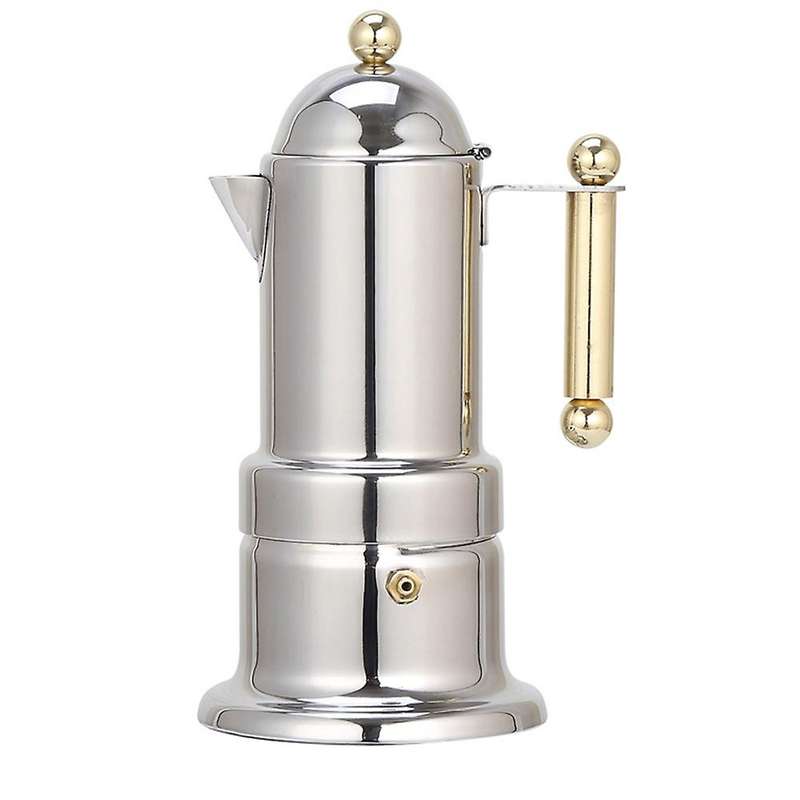 Thickened Italian Espresso Maker for 4 Servings Cup,Stainless Steel Mocha Coffee Maker Pot for Stove