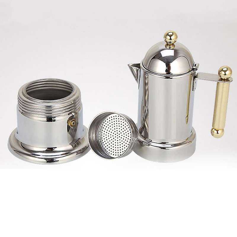 Thickened Italian Espresso Maker for 4 Servings Cup,Stainless Steel Mocha Coffee Maker Pot for Stove