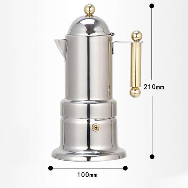Thickened Italian Espresso Maker for 4 Servings Cup,Stainless Steel Mocha Coffee Maker Pot for Stove