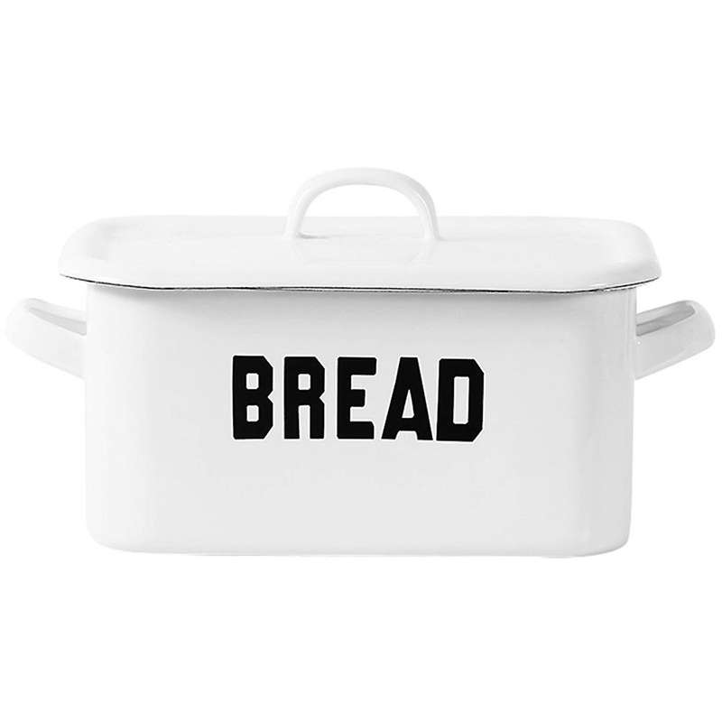 Thickened Enamel Food Crisper Bread Box Snack Box Toast Box Storage Box Can Be Put in Refrigerator O