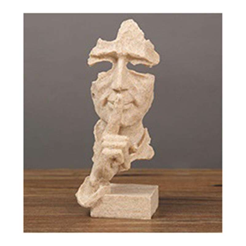 Thinkers Statue Not Speaking Abstract Mask Arts Statue A Unique Addition Creatives Home Decor for Ar